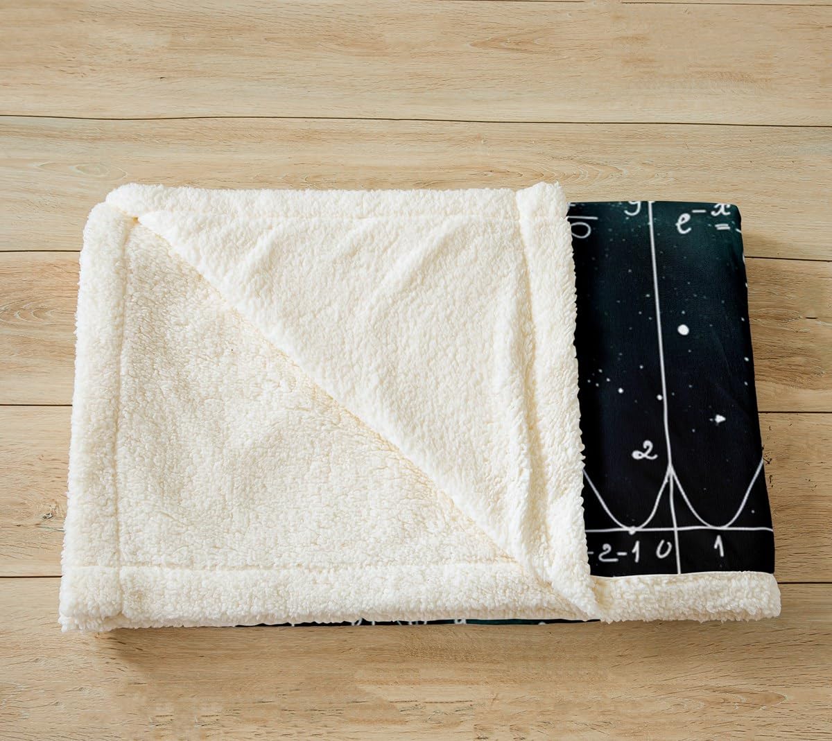 Feelyou Math Equation Fleece Throw Blanket Throw 50"x60" Kids Galaxy Solar System Sherpa Blanket Plush Fuzzy Boys Girls Mathematics Formula Biology Science for Bed Couch Chair Living Room