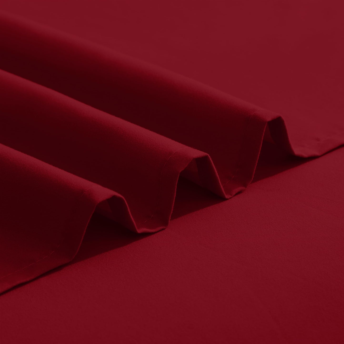 Elegant Comfort Luxurious 1500 Premium Hotel Quality Microfiber Three Line Embroidered Softest 4-Piece Bed Sheet Set, Wrinkle and Fade Resistant, King, Burgundy