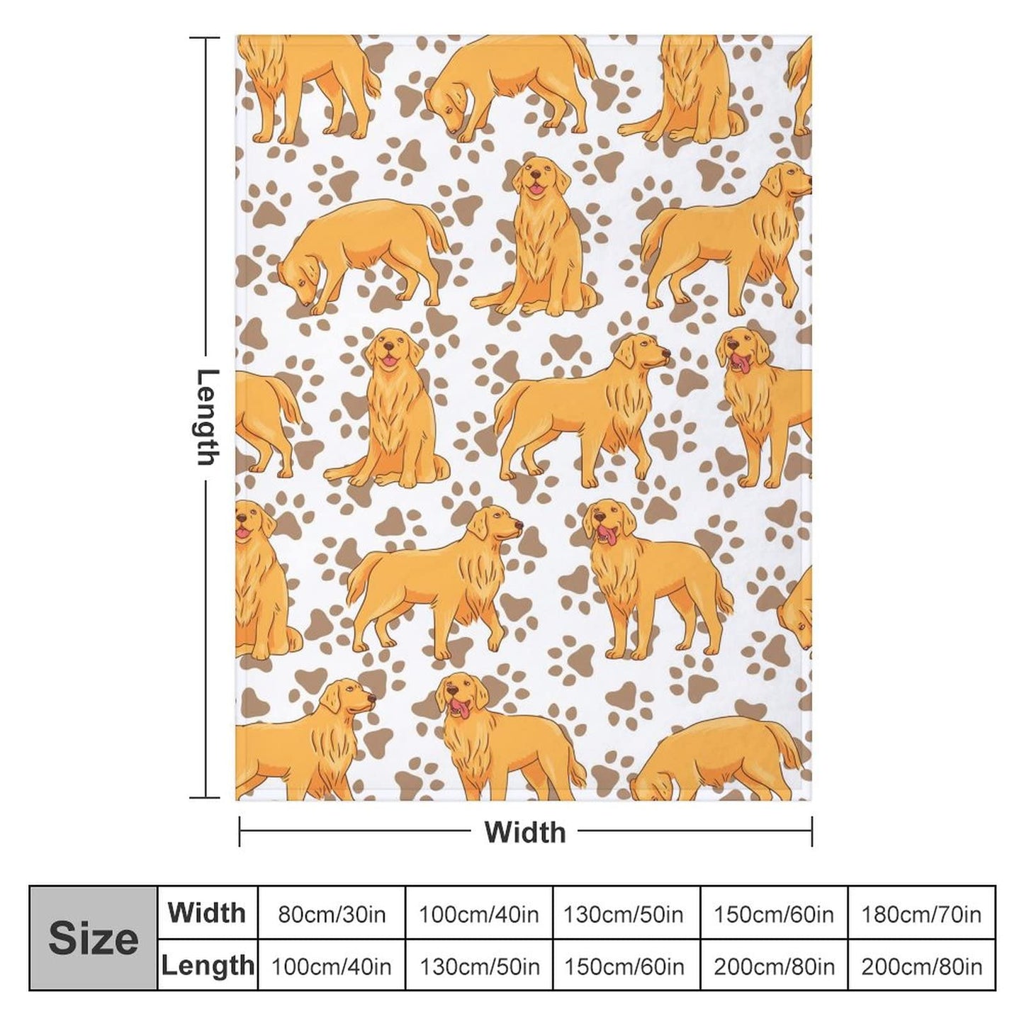 AIOMXZZ Golden Retriever Blanket Gifts, 60"x80" Dog Pattern Flannel Fleece Throw Blanket Soft, Lightweight, Comfortable, Warm Golden Retriever Themed Blanket for Humans Adults Kids