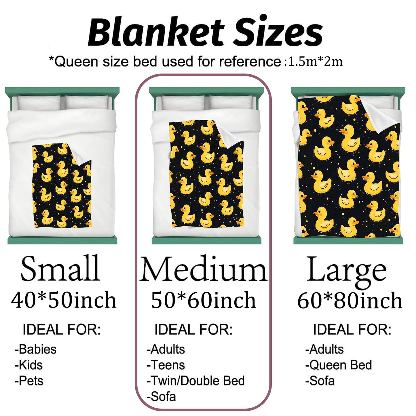 vnlvnl Cute Yellow Rubber Duck Blanket Lightweight Flannel Blankets Birthday Gifts for Adults with Playful Cartoon Printed Throw for Couch Chair Office Bedroom Decor, 60x50inch