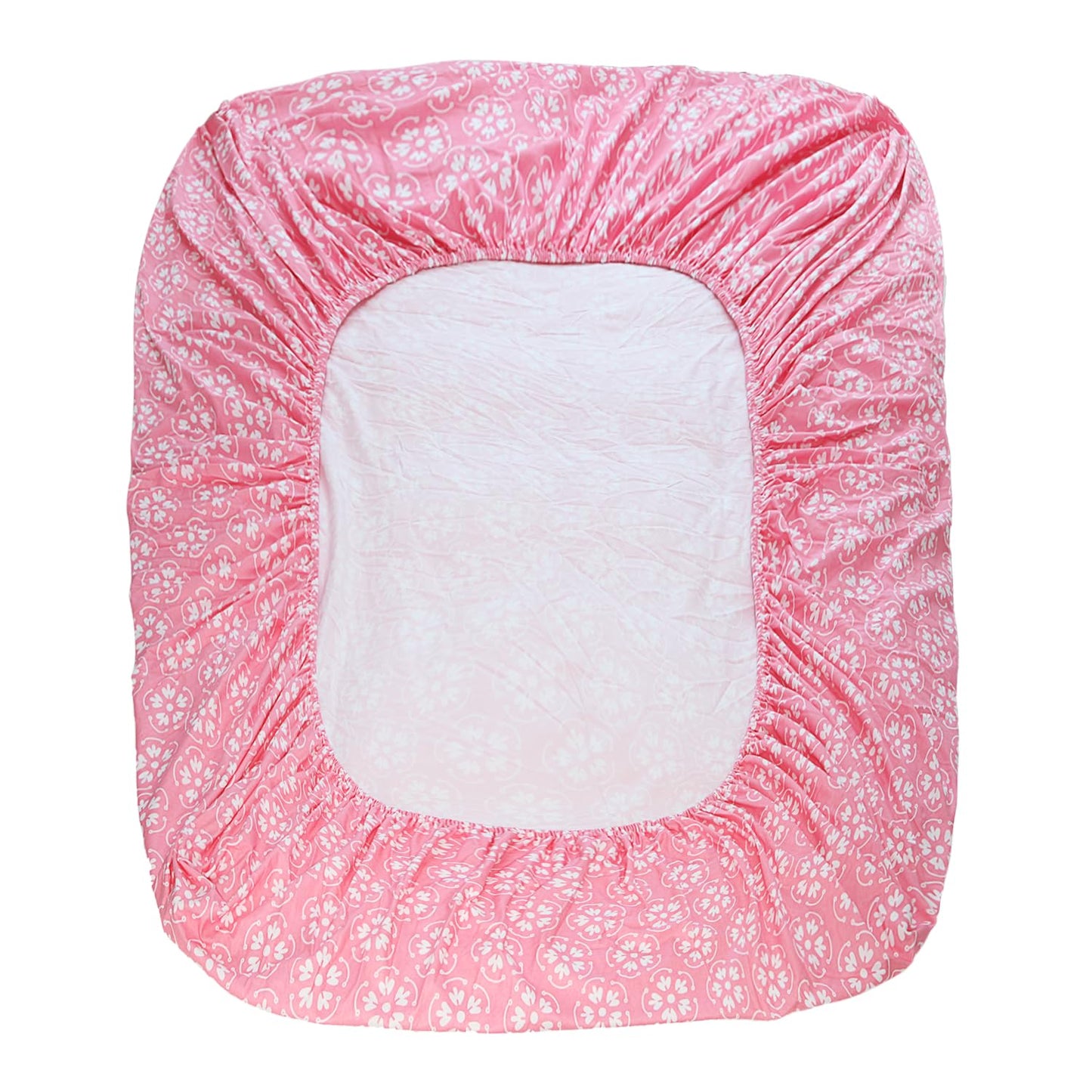 Marquess Microfiber Flannel Sheet Set - Ultra Soft Printed Bedding Collection, 16 Inches Deep Pocket, Flannel Bed Set Includes 1 Flat Sheet, 1 Fitted Sheet & 2 Pillowcases (Queen, Pink Blossom)