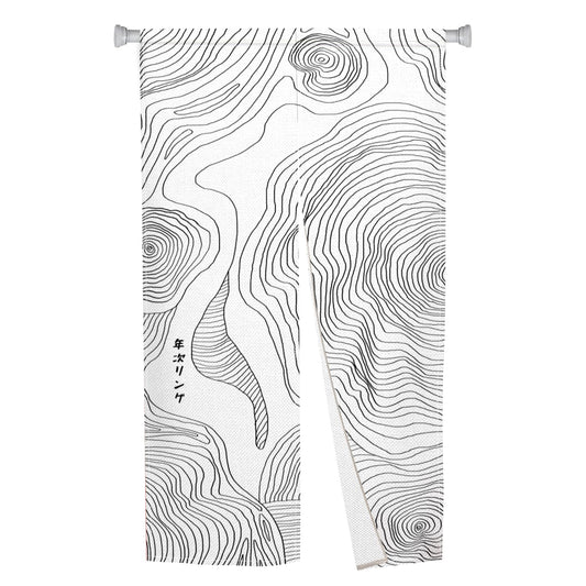 XMJJKUF Noren Japanese Style Doorway Curtain Long Type Japanese Door Curtain Window Treatment Tapestry Panel for Privacy Partition Divider Kitchen Home Decor 33.5" Width x 59" Long Abstract Paisley