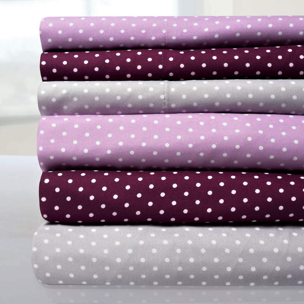 1500 Supreme Collection Queen Sheet Sets Polka Dot Gray - Luxury Hotel Bed Sheets and Pillowcase Set for Queen Mattress - Extra Soft, Elastic Corner Straps, Deep Pocket Sheets, Queen, Polka Dot Gray
