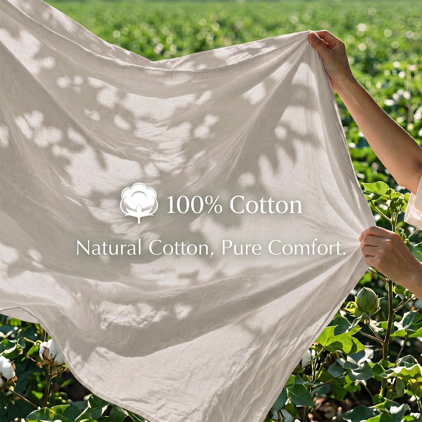Bedorm 100% Cotton Duvet Cover Set King Beige Ruffle Bedding Set Multi-Layers Ruffled Design Shabby Chic Duvet Cover 3Pcs Soft Breathable Cotton Bed Set
