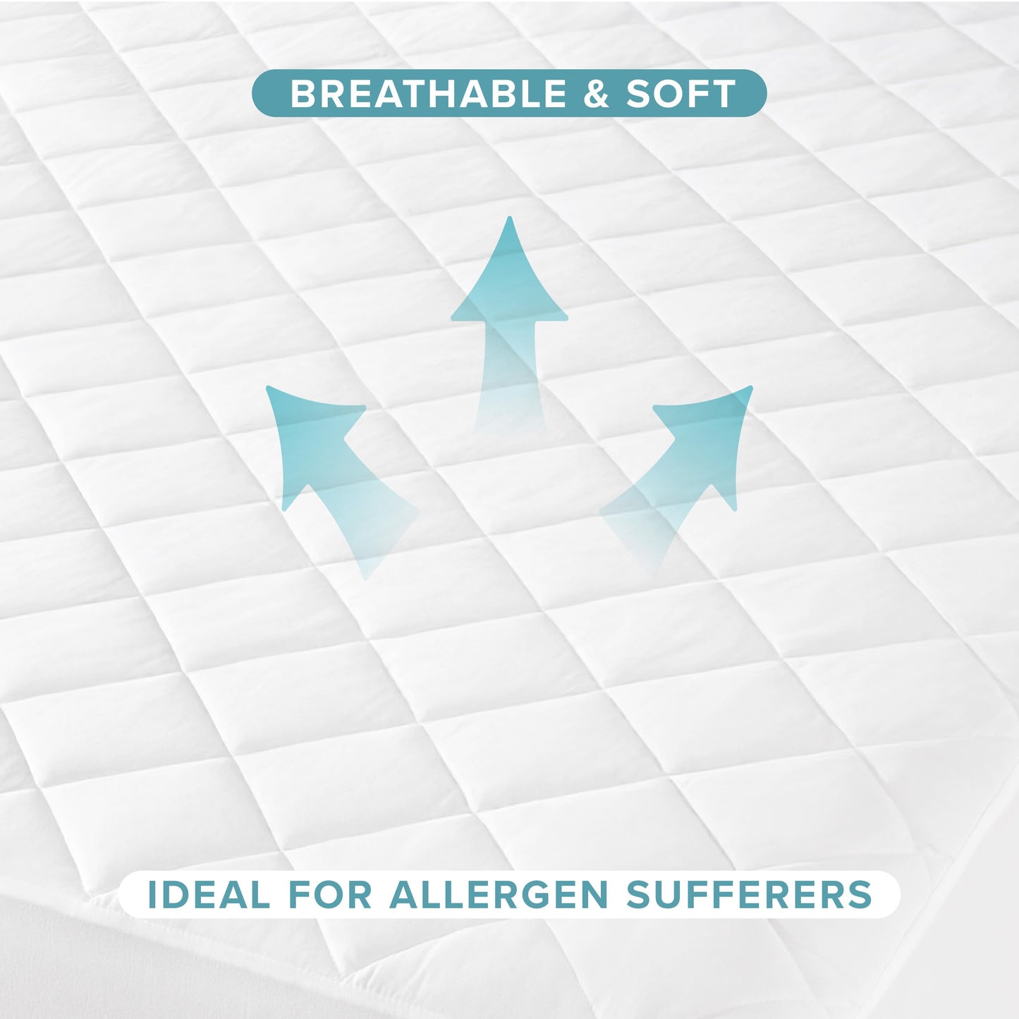 Bare Home Quilted Fitted Mattress Pad (Queen) - Cooling Mattress Cover - Easily Washable - Elastic Fitted Cover for Mattress - Stretch-to-Fit up to 15 Inches Deep (Queen)