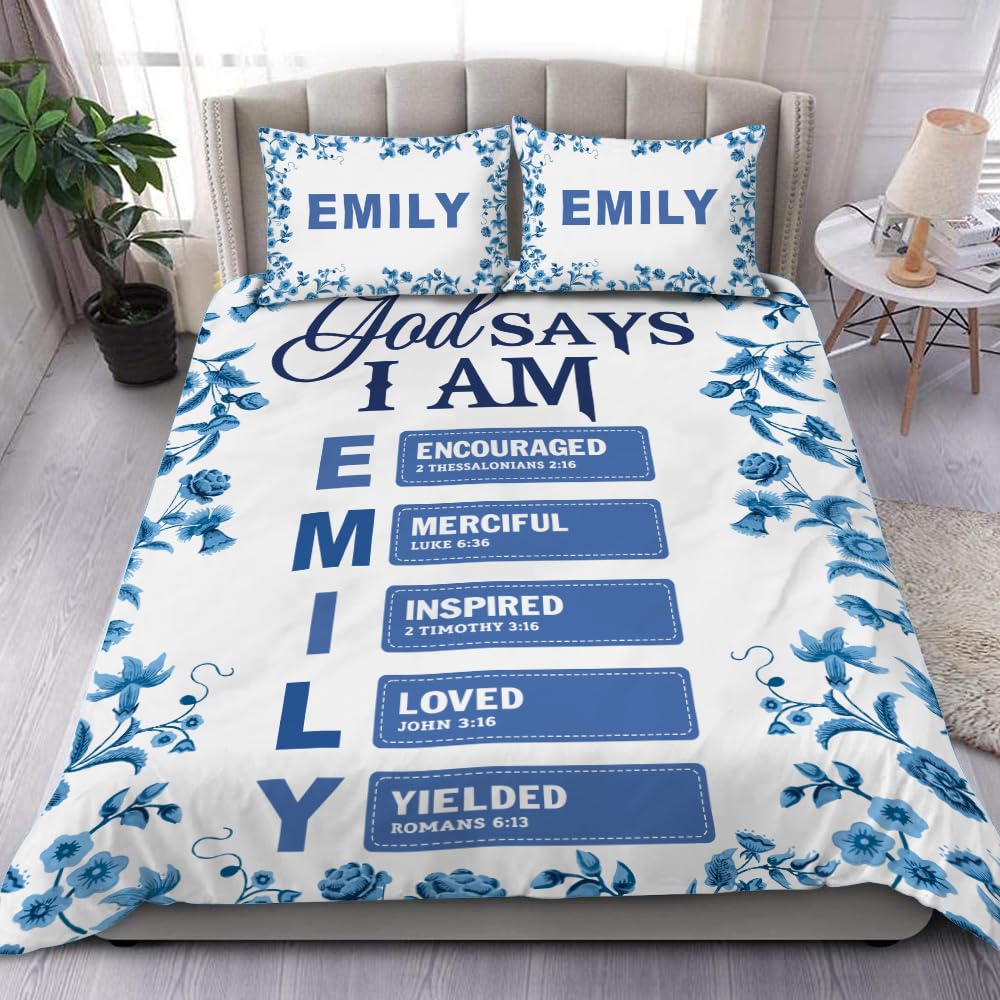 ONPRINTS Christian Bedding Set – Inspirational Bible Verse Comforter – Religious Bedding for Women, Faith Gift for Mom, Daughter, Sister, Birthday & Religious Gifts (Christian Art)