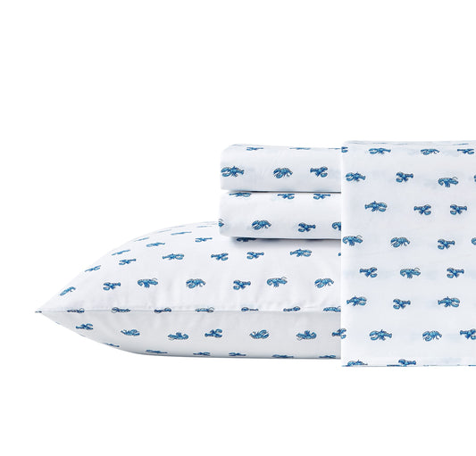 Nautica – Full Size Sheet Set, Crisp Cotton Percale Bedding with Matching Pillowcases, Lightweight & Breathable Bed Sheets, Deep Pocket, College Dorm Room Essentials (Cloyster Blue)