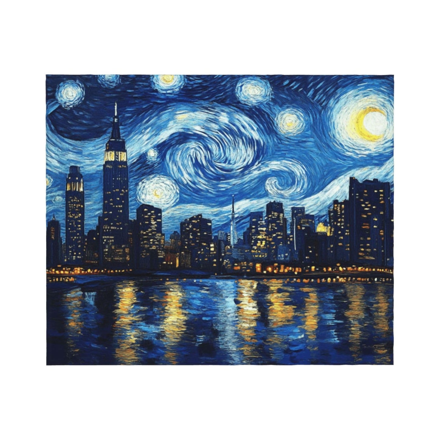 Cafemira Ultra-Soft Flannel Blanket,City Night View,Cozy Adults Fleece Blankets,60x50 Inch,for Sofa,Bed,Camping,Office nap,Couch Knee Throws,All Season,Practical Home Decor,Easy to fold