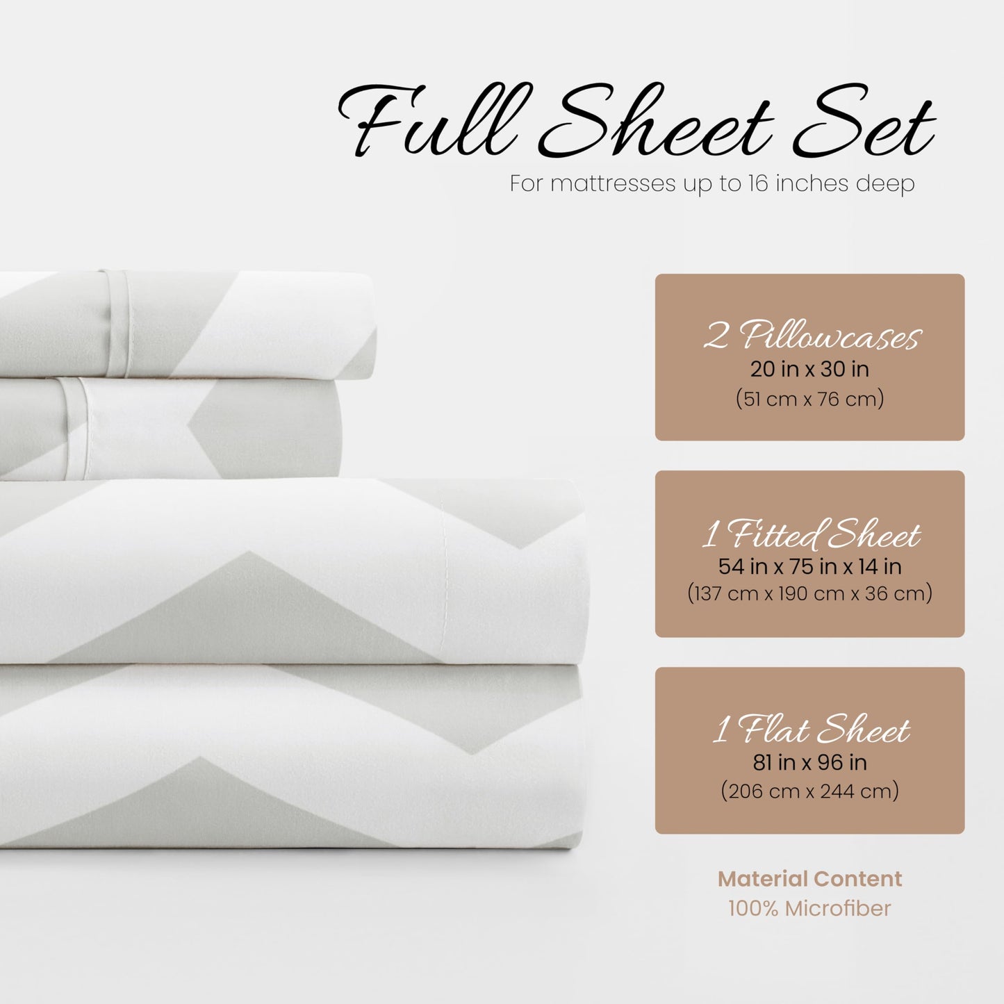 Linen Market 4 Piece Queen Bedding Sheet Set (Gray Arrow) - Sleep Better Than Ever with These Ultra-Soft & Cooling Bed Sheets for Your Queen Size Bed - Deep Pocket Fits 16" Mattress