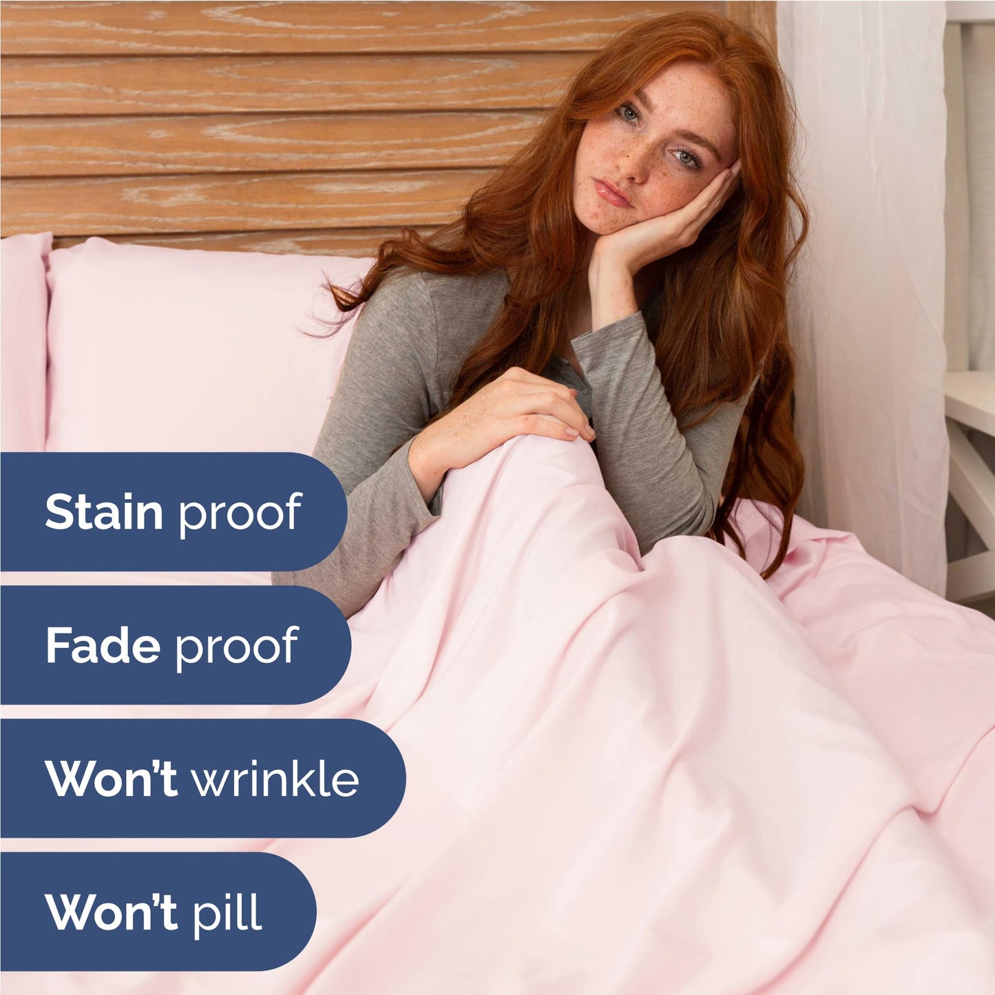 Full Size 4 Piece Sheet Set - Comfy Breathable & Cooling Sheets - Hotel Luxury Bed Sheets for Women & Men - Deep Pockets, Easy-Fit, Soft & Wrinkle Free Sheets - Lavender Pink Oeko-Tex Bed Sheet Set