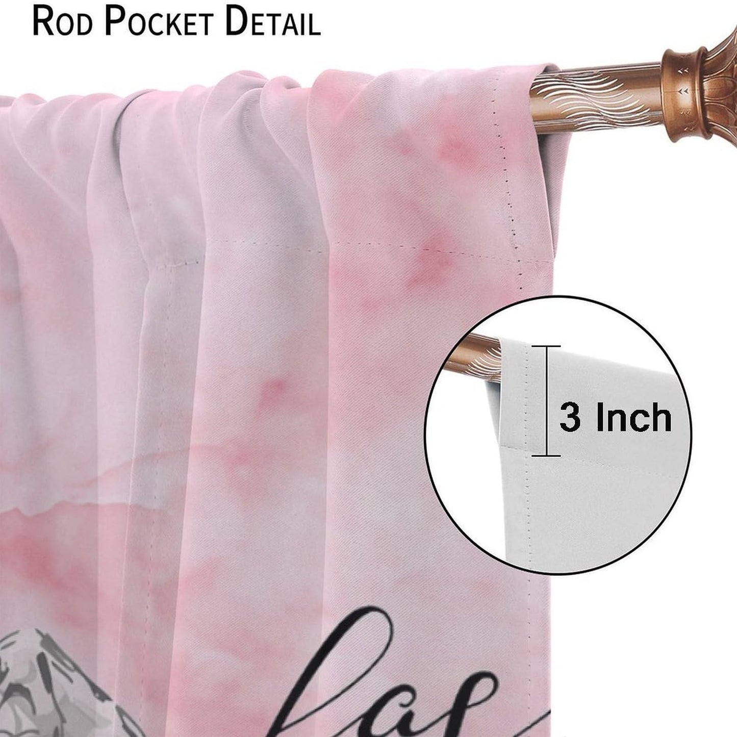 Pink Modern Fashion Curtains For Woman Gorgeous Red High Heel Shoes Perfume Flower Butterfly Rod Pocket Window Drapes For Teenage Girls Bedroom Living Room Bathroom 2 Panels 41x45 ln（No Blackout）