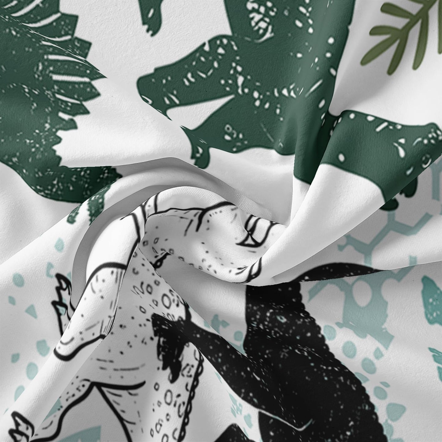 QOOMO 3Pcs Dinosaur Comforter Set Twin,Cartoon Dinosaur Bedding Set for Teens Boys Girls,Dinosaurs Printed Comforter with 2 Pillowcases,Down Alternative,Soft and Lightweight