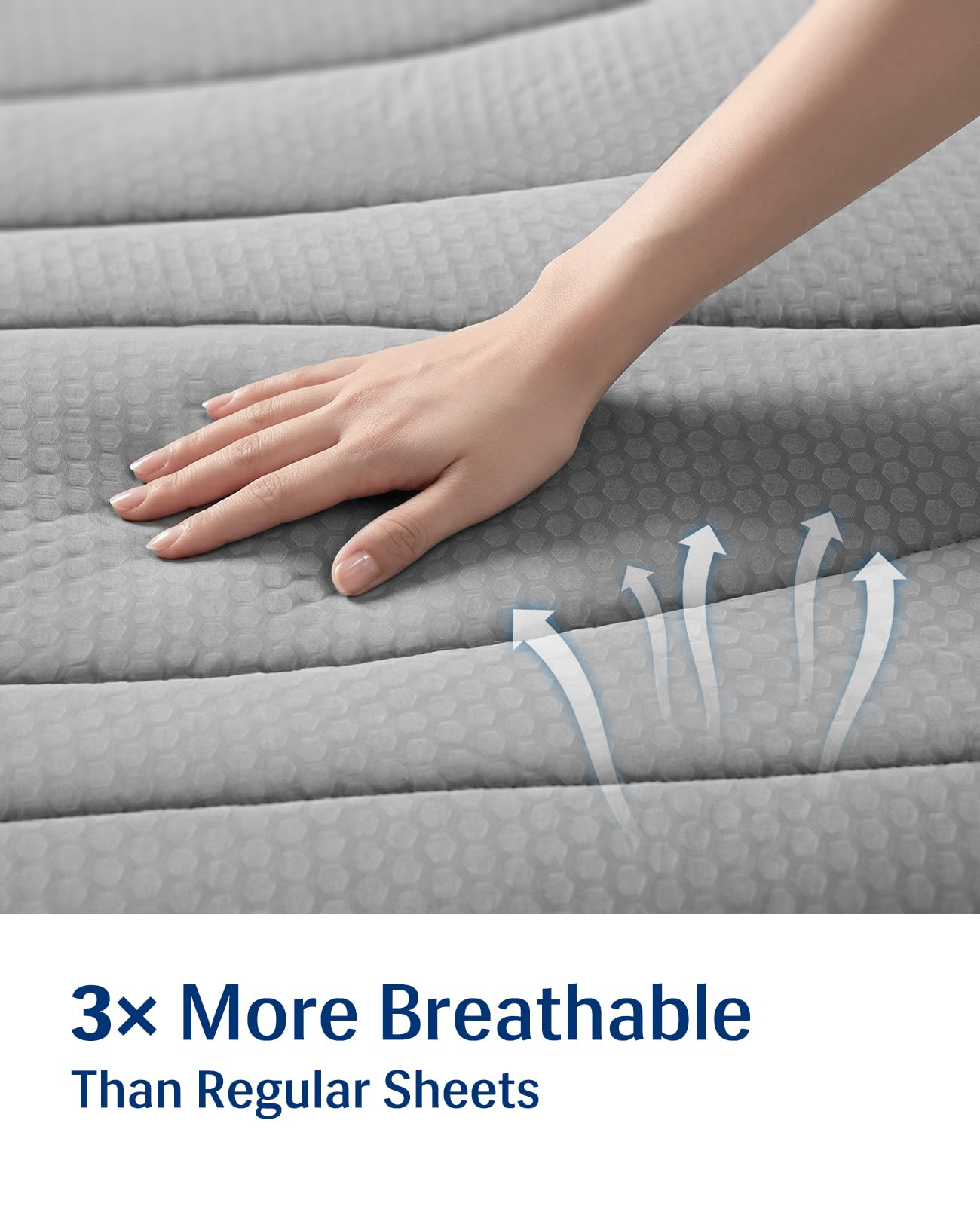 Elegear Cooling Mattress Pad Queen, Upgraded Arc-Chill® 3.0 + PCM Cooling, Stay Cool All Night, Breathable & Soft, Deep Pocket 18", Washable Mattress Protector for Hot Sleepers, Gray
