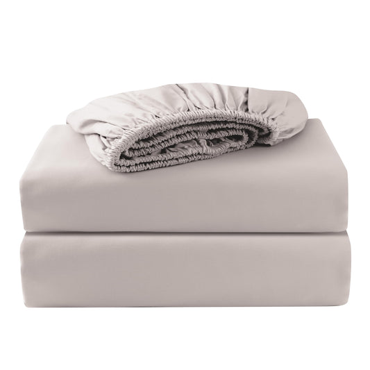 2 Pack Queen Fitted Sheets Only, 100% Egyptian Cotton, Super Soft 600 Thread Count Sateen, 16" Deep Pocket Bottom Sheets, Breathable Hotel Quality, Durable All-Around Elastic, Light Beige