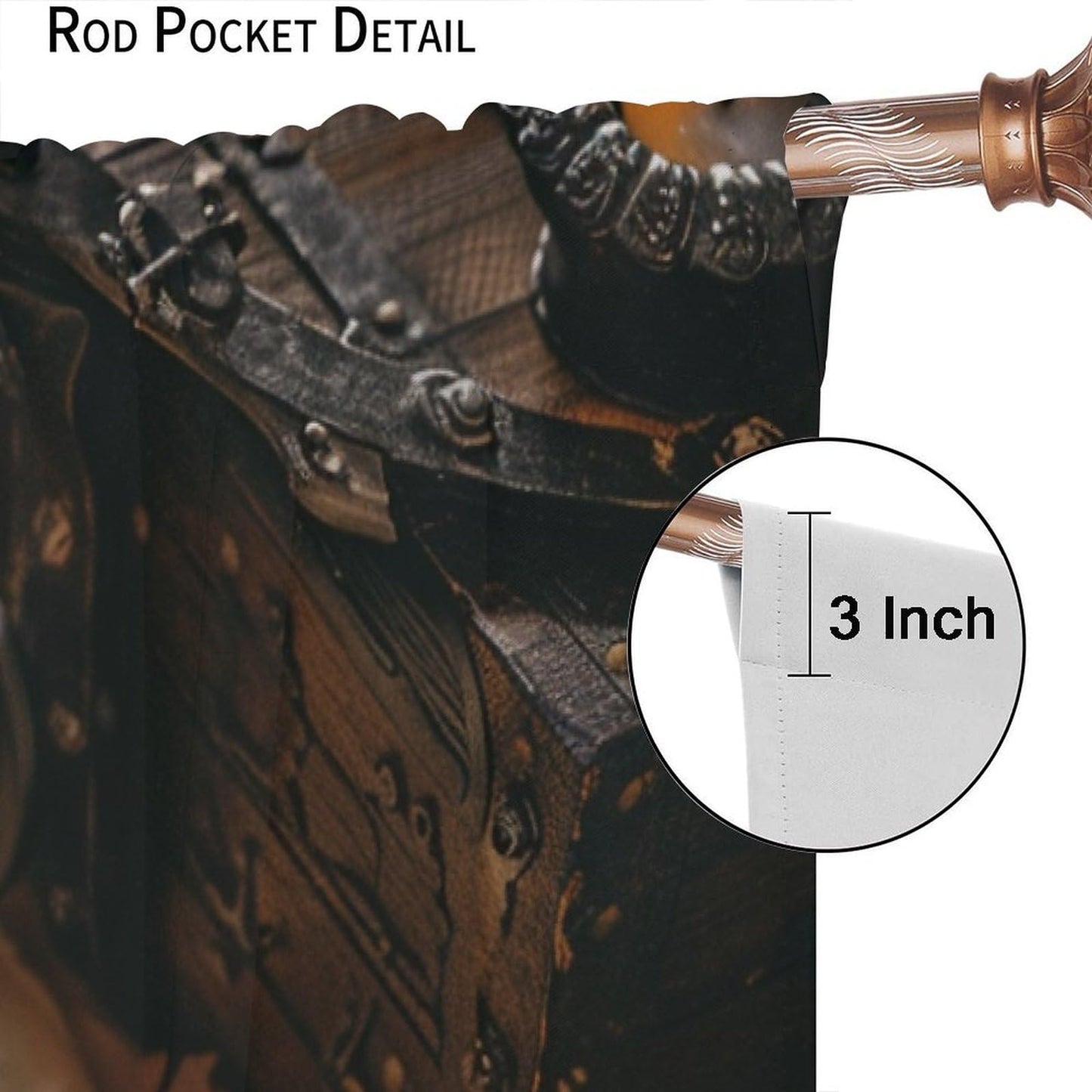 HDESDIS Mystical Pirate Treasure Blackout Curtains for Bedroom, Grommet Drapes Thermal Insulated Room Darkening Retro Skeleton Nautical Map Curtains, 21W x 45L, 2 Panels