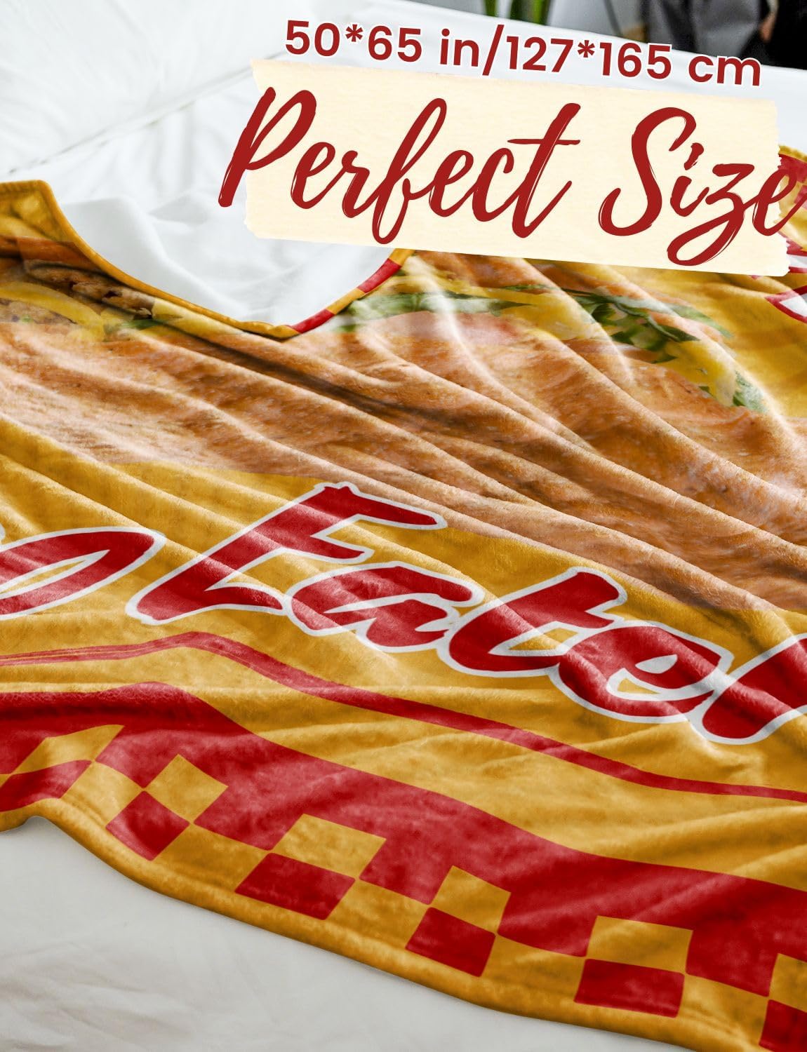Taco Gifts for Women, Girls, Men, Mexicans, Taco Lovers, Taco Themed Blanket Throw 50x65 Inches