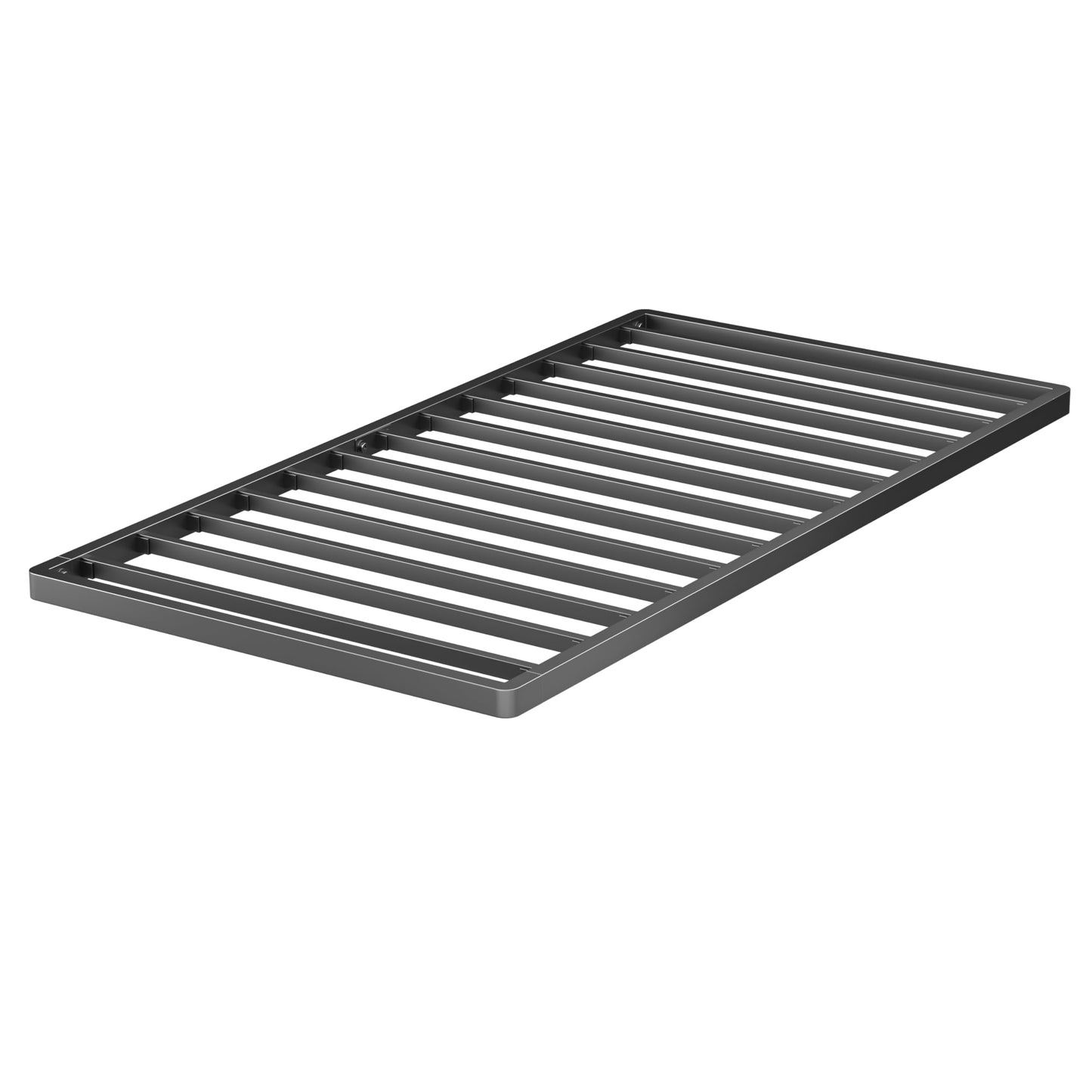 VIPSHOW 2 Inch Twin Metal Box Spring with Round Corners - 3000 lbs Capacity, Low Profile Bed Slat Replacement Bunkie Board with Steel Slats, Noise-Free, Easy Assemble, Black