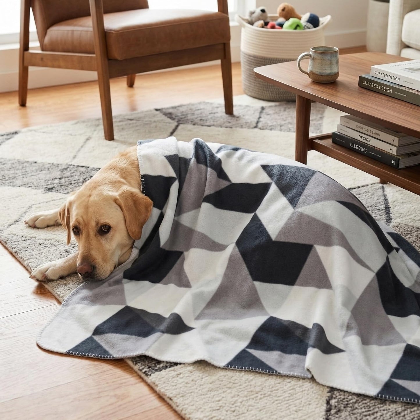 CAI TENG Triangle Fleece Throw Blankets Bulk 6 Pack Lightweight Warm Soft Cozy Kids Blanket 50 x 60 in Pet-Friendly Thin Small Blanket for Home, Bed, Sofa, Office, Gifts, Outdoor Grey Black