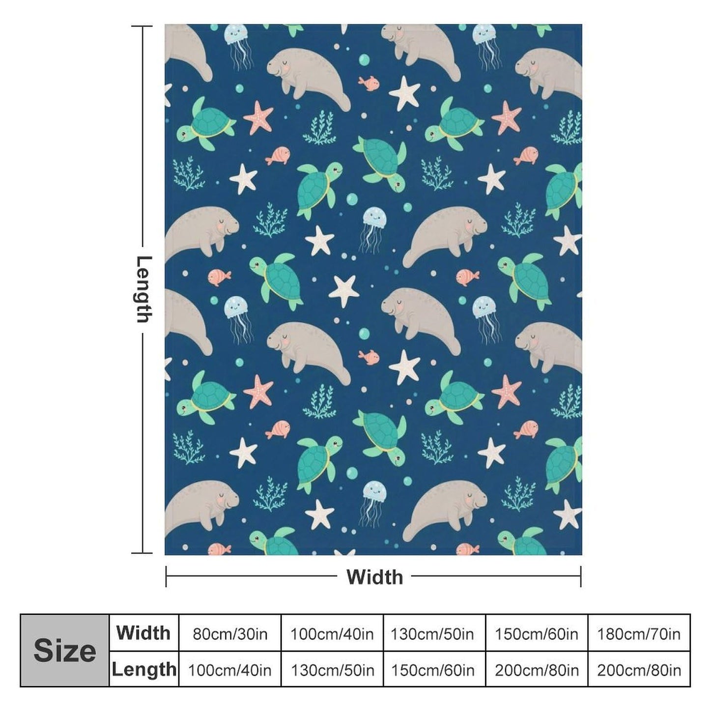 Fashion Home Decor Soft Throw Blanket, Cozy Warm Blanket for Bed, Sofa and Couch Compatible with Manatees
