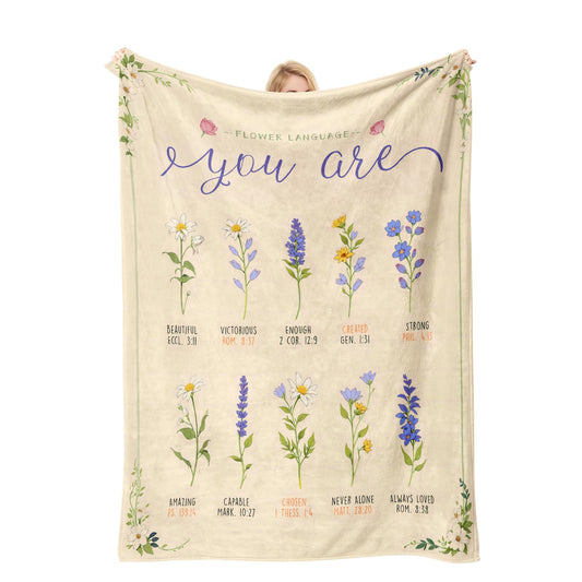 Christian/Inspirational/Religious/Spiritual/Birthday Gifts for Women/Adults, First Holy Communion Gifts for Girls, Soft Throw Blankets for Women 40"x 60"