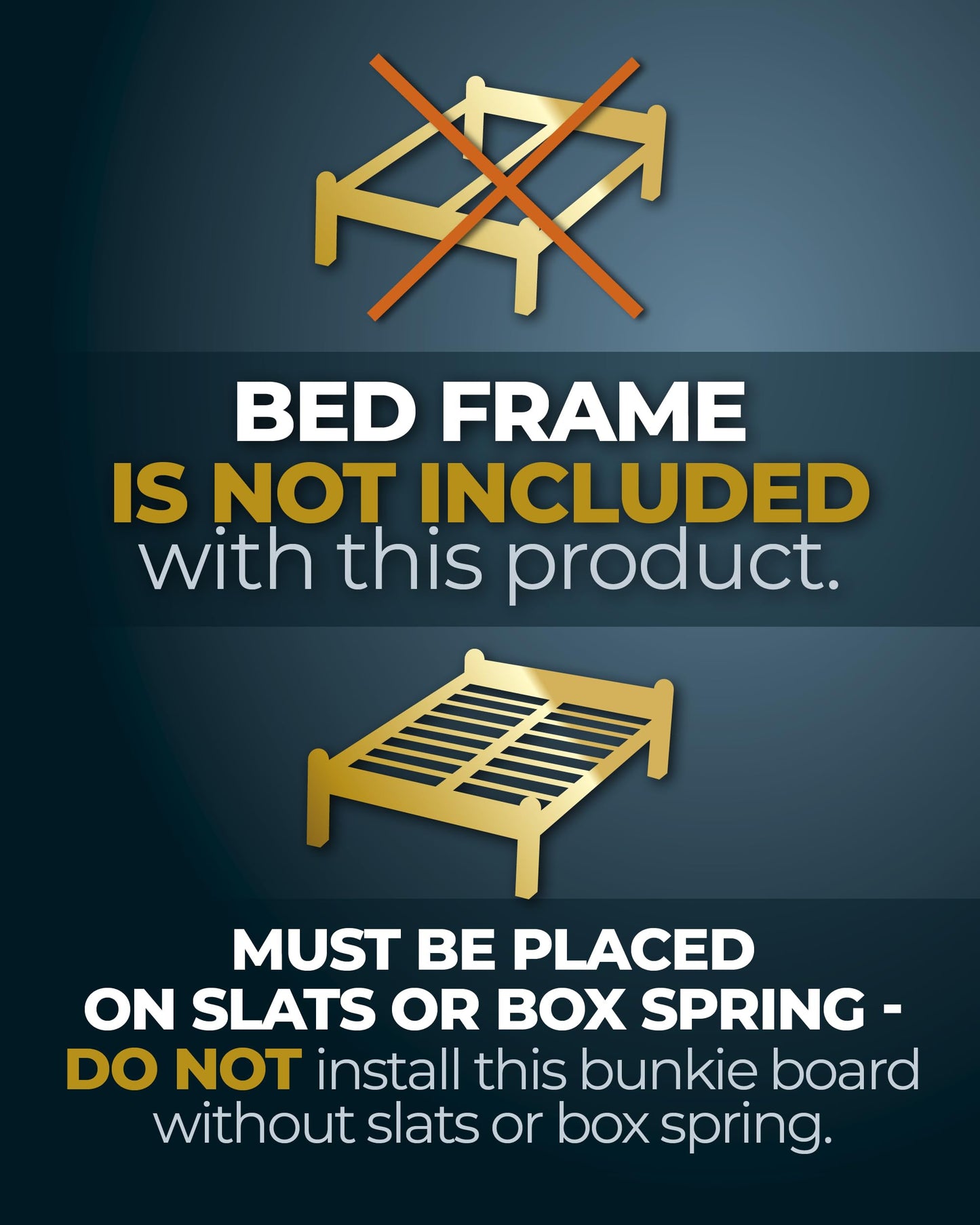 Golden Home Essentials Premium 10mm King Size Bunkie Board (76" x 80") – Slim Low-Profile Mattress Support – Quiet, Moisture-Resistant, Lightweight Bed Board for Platform & Slatted Frames