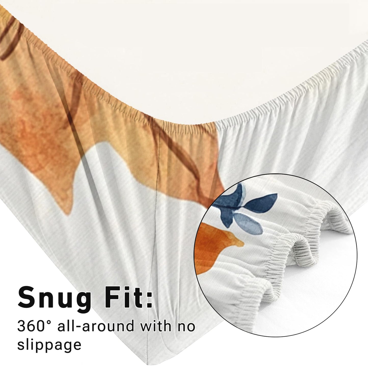 Zoainuos Pumpkin Gifts, Fall Pumpkin Maple Leaves Sheets Full Size Bed Sheet Set, Soft Microfiber Deep Pocket Wrinkle Free Bedding Sheets & Pillowcases, Thanksgiving Decor for Bedroom