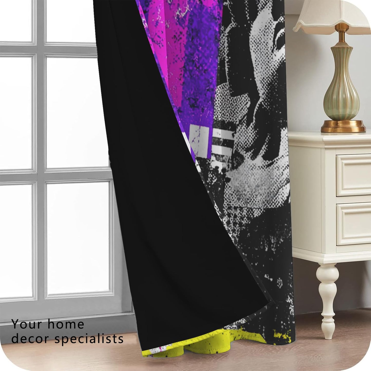 Graffiti Blackout Curtains for Bedroom Living Room Abstract Street
