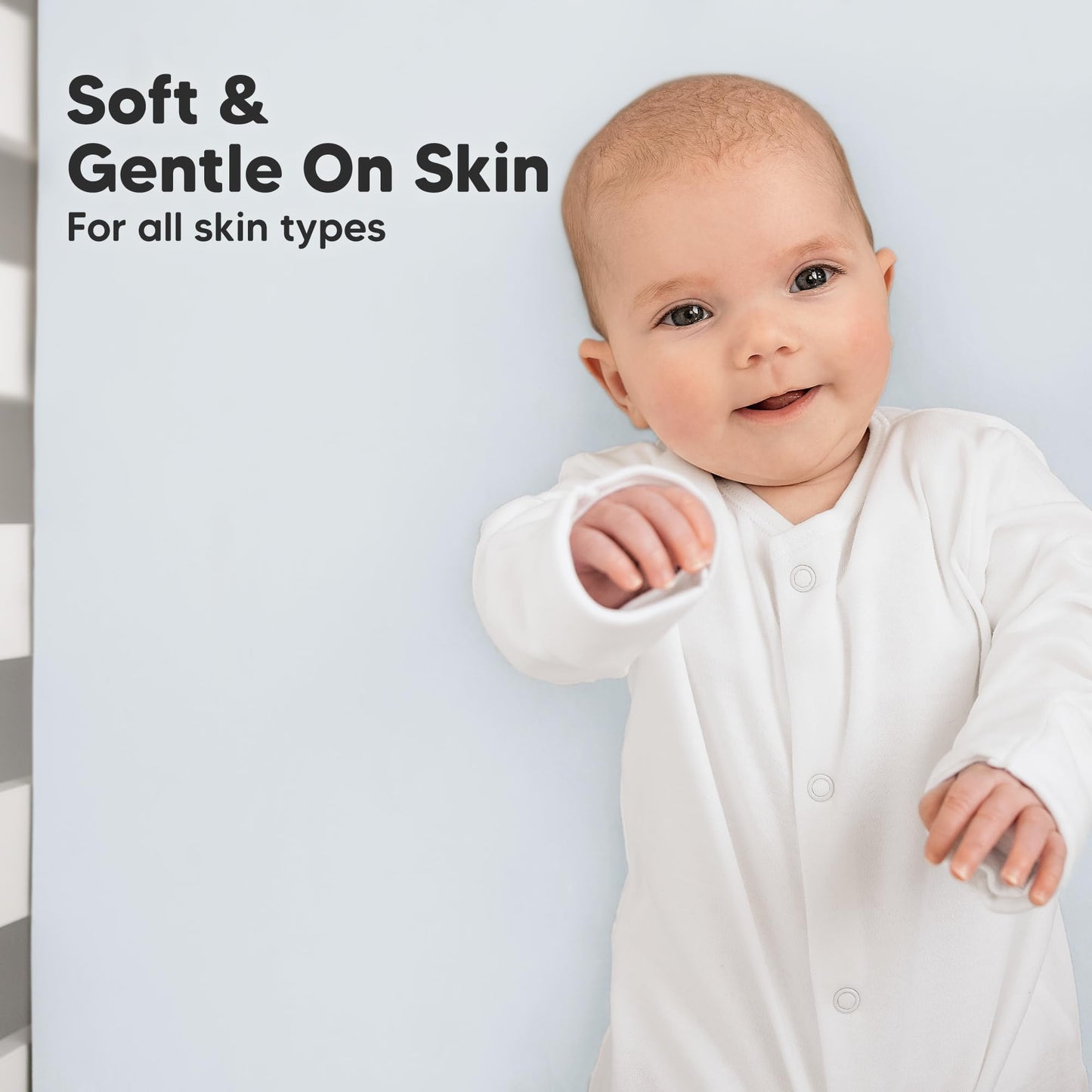 KeaBabies 2-Pack Organic Cotton Crib Sheets for Boys, Girls - 52x28 Fitted Crib Mattress Sheet Neutral, Breathable Cover for Baby Bed Set, Toddler Mattress, Soft & Cute Prints (Hazy)