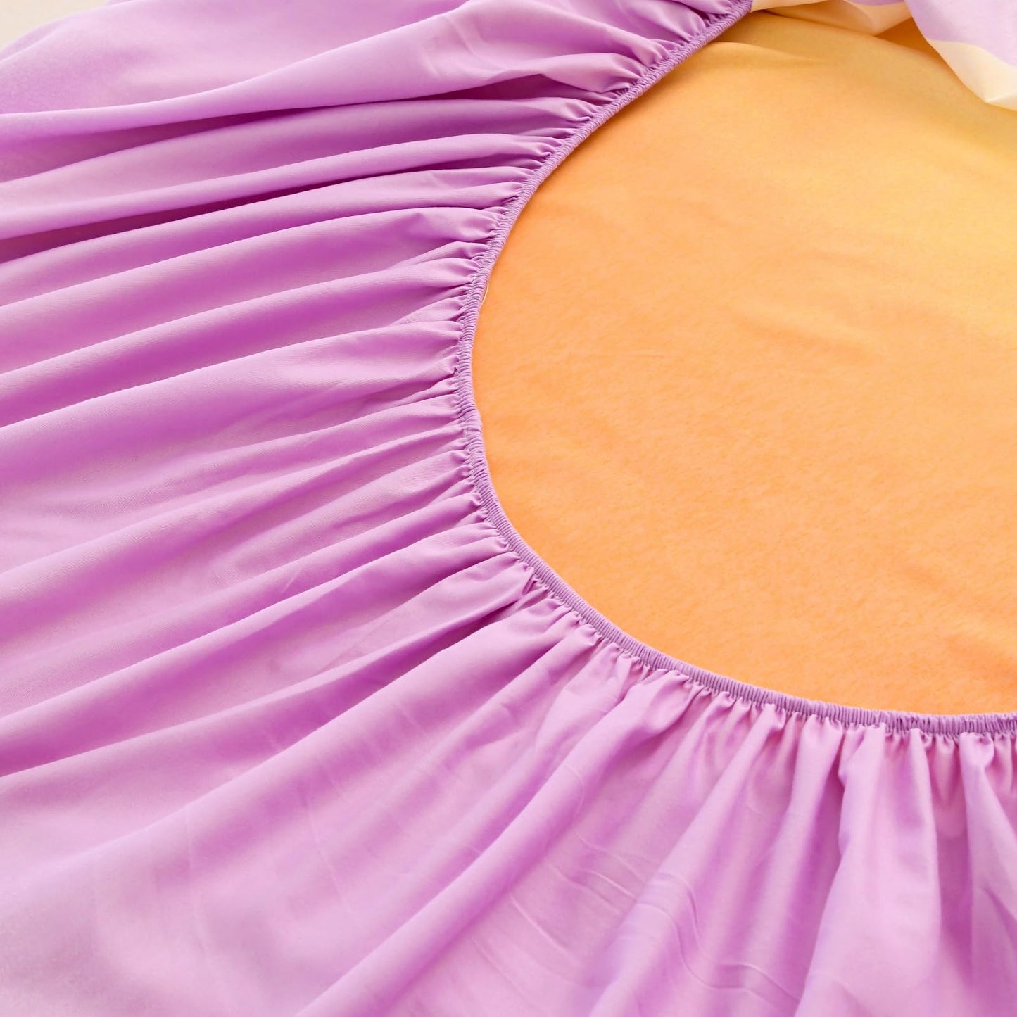 NATURETY Bedding Fitted Sheet with Deep Pocket,Thicken Printed Fabric Bed Sheets (Orange, Twin)