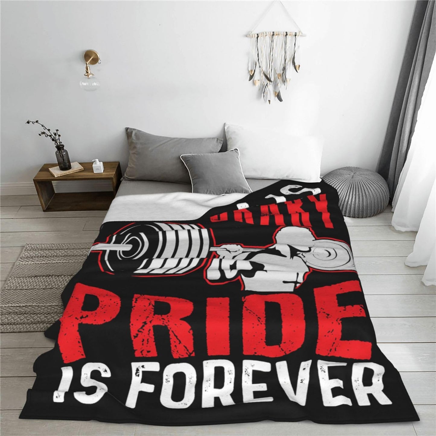 Uphomart Weightlifting Gifts Blanket, Sports Throw Blanket, Weightlifting Gift for Men Boys Women Girls Lover Adult Cozy Fleece Flannel Bedding Stuff Plush for Couch Sofa Bed Decor 40"X50"