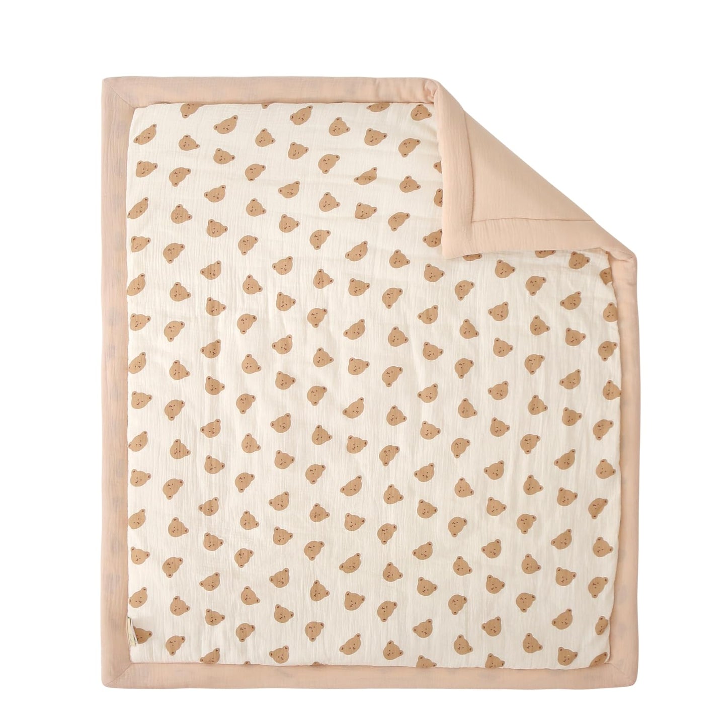 CLoucl Cotton Muslin Toddler Comforter/Quilt,Ultra Soft & Breathble Muslin Toddler Blanket,All Season Baby Blankets for Boys and Girls, Machine Washable,41"x48"