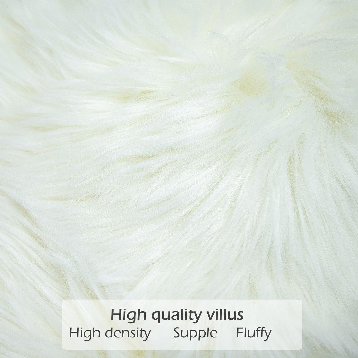 LIGICKY Set of 2 Decorative White Lumbar Faux Fur Throw Pillow Cover Luxury Series Rectangle Soft Plush Pillow Case Cushion Cover for Couch Sofa Bed (12" x 20")