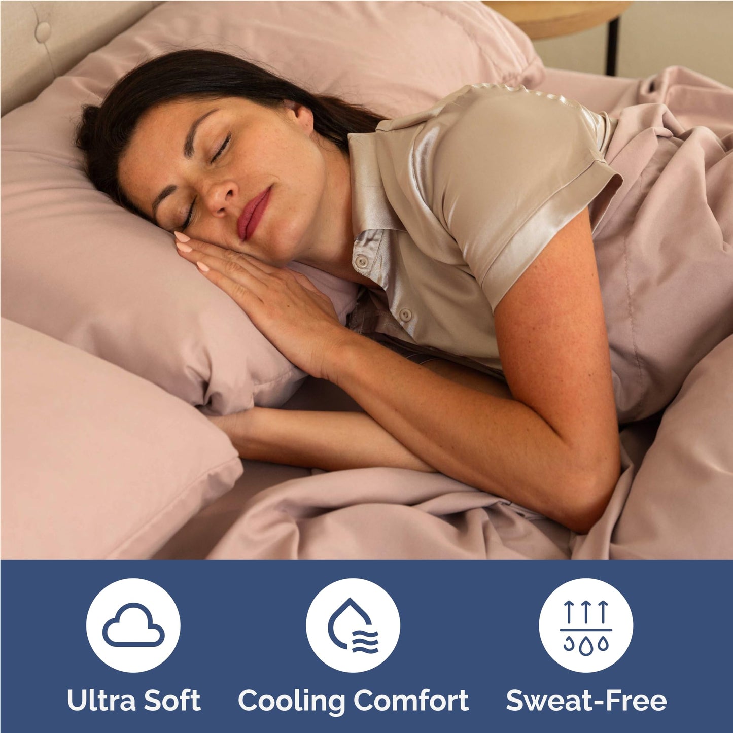Full Size 4 Piece Sheet Set - Comfy Breathable & Cooling Sheets - Hotel Luxury Bed Sheets for Women & Men - Deep Pockets, Easy-Fit, Extra Soft and Wrinkle Free Sheets - Mauve Oeko-Tex Bed Sheet Set