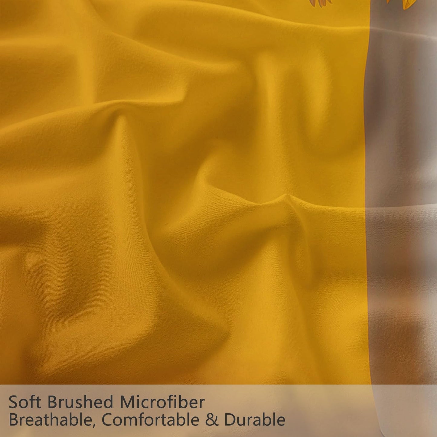 Super Soft Art Photography Duvet Cover Set Twin Size, Minimalist Yellow White Vase Sunflowers Bedding for Kids Boys Girls Teens - Breathable and Anti-Allergic Soft Comforter Cover 2 Pillow Shams