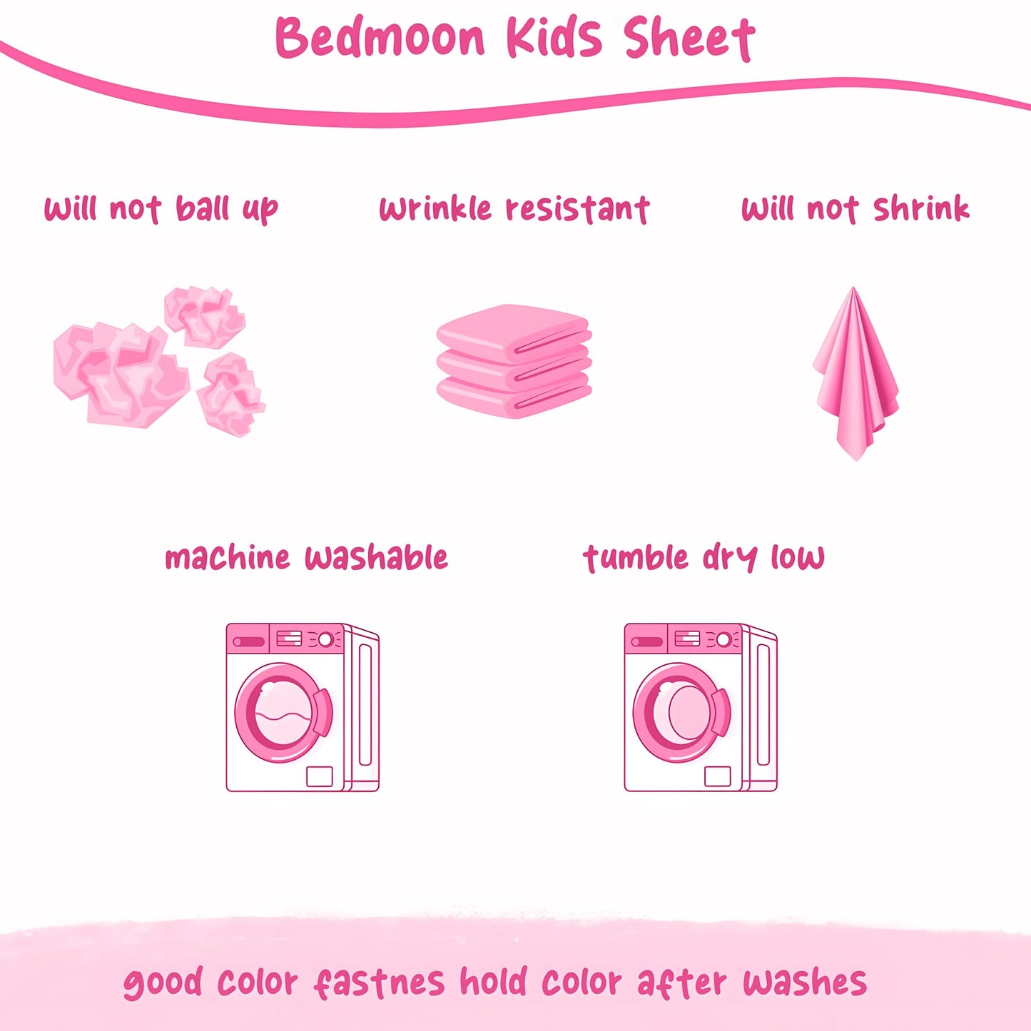 Softan Kids Bed Sheet Set, 3-Piece Twin Sheets Set, Microfiber Fitted Sheet with Corner Straps, Breathable & Silky Soft Pink Fruit Checkered Pattern Sheet and Pillowcase Sets