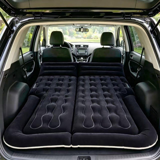 Eooqi Inflatable Car Air Mattress for SUV, Sedan, Truck & Minivan, Back Seat Car Bed for Car Camping & Travel, Portable Mattress with earplugs, Window Screens, Eye Mask & Storage Bags
