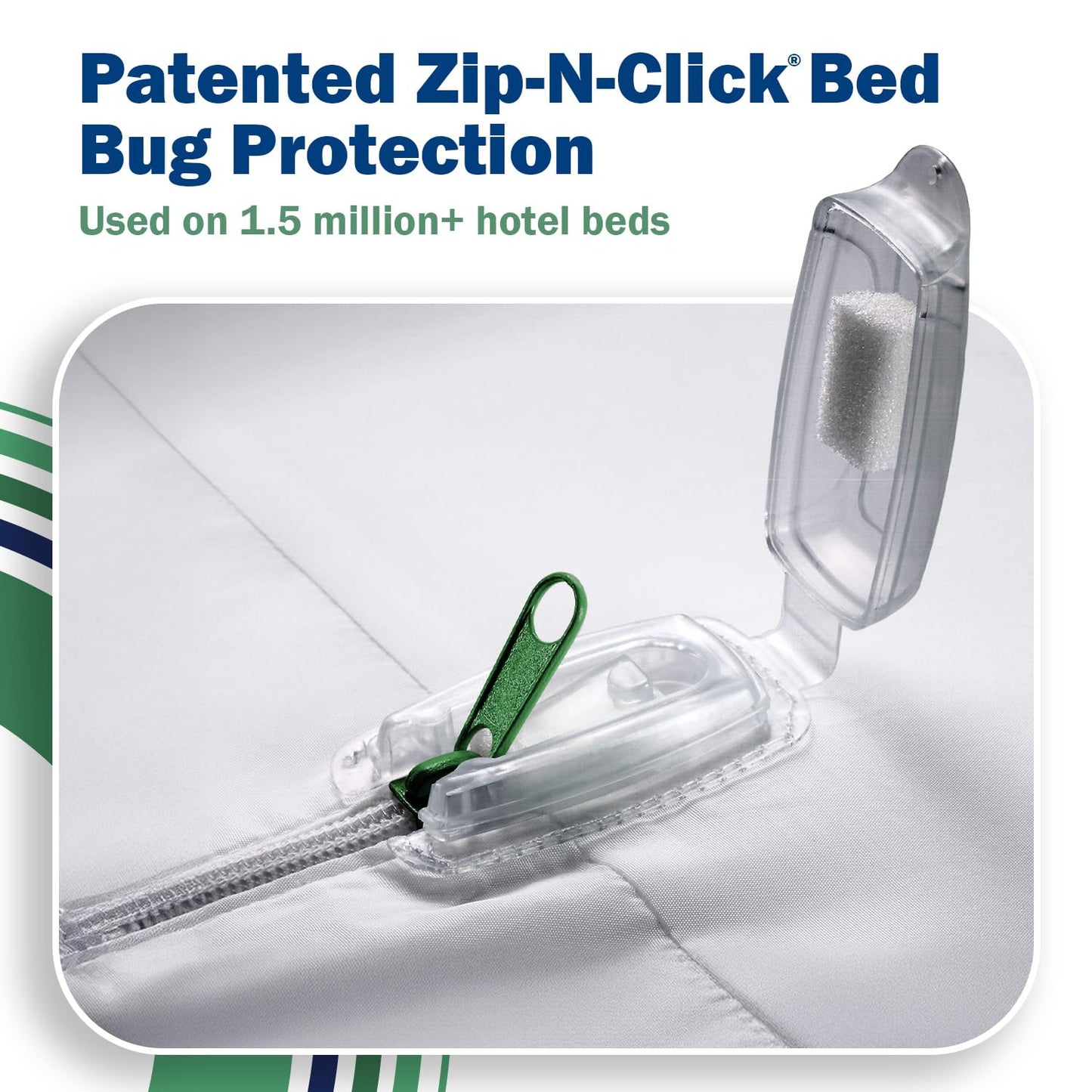 CleanRest Pro Mattress Protector Encasement, MicroPlush Fabric, Ultimate Sleep Surface Protection with Patented MicronOne Technology, Zip-N-Click Security, EZ-Fit, Waterproof (Twin XL)