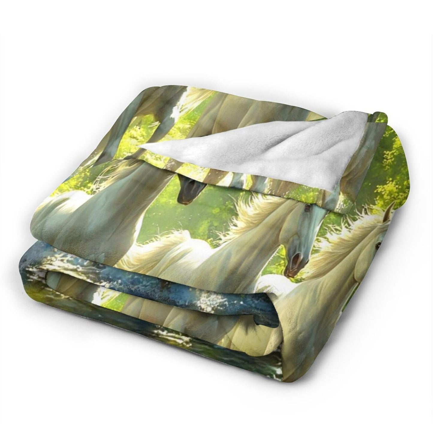 Tijuboni Horses Throw Blanket Horse Gifts for Girls Boys Women Men Kids Adults Soft Flannel Fleece Blanket for Couch Sofa Bed Home Decor 40"x50"