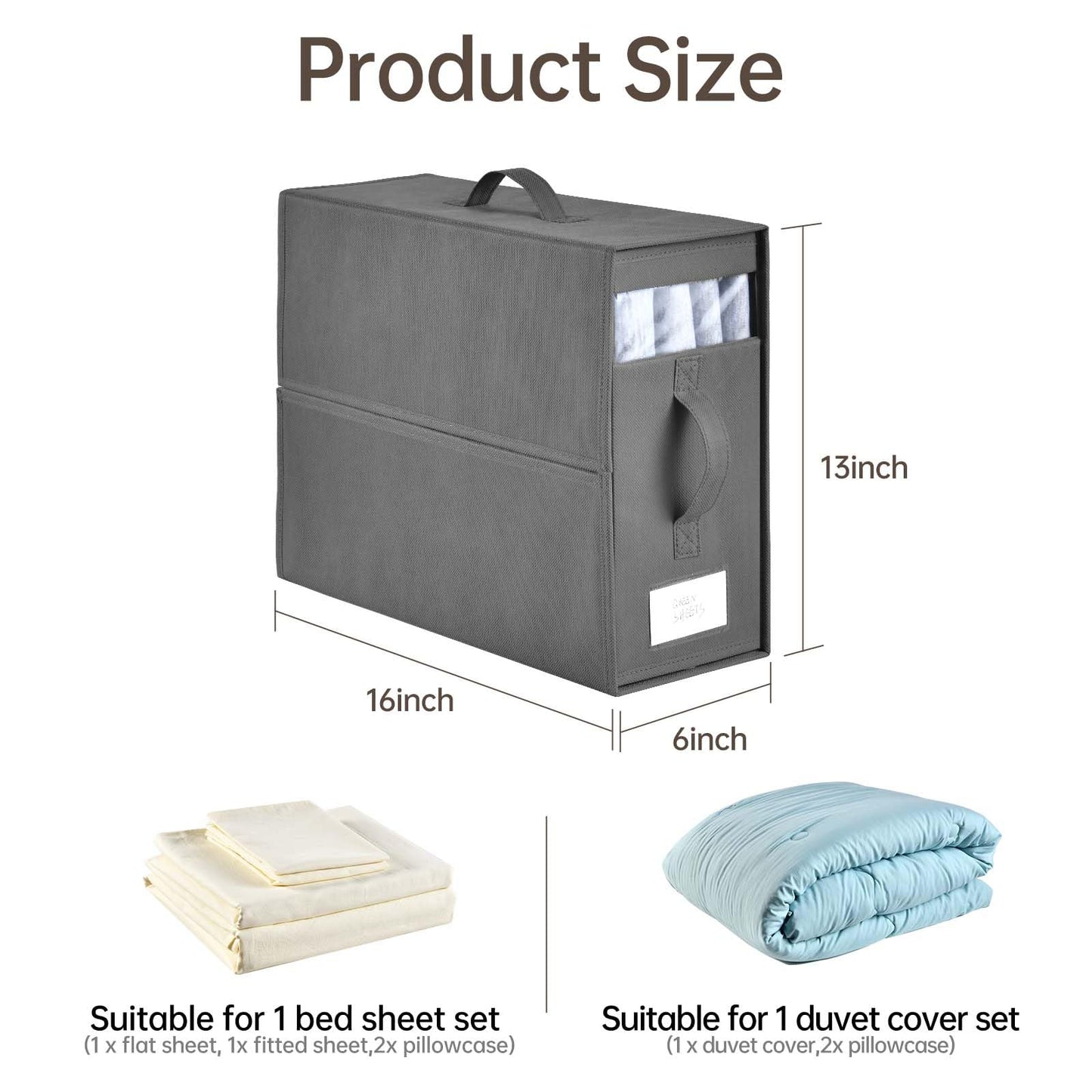 Large Bed Sheet Organizers and Storage,8 Pack Linen Closet Organizers and Storage, Foldable Bedding Storage for Bedsheets