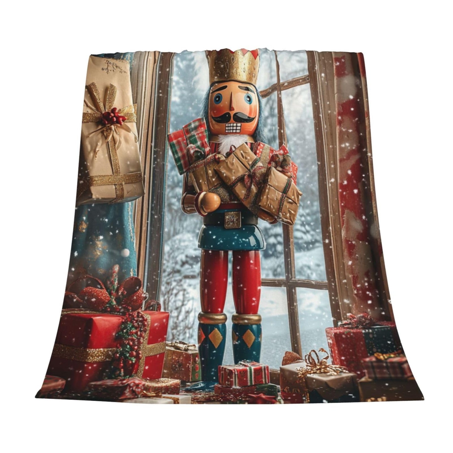 Cafemira Soft Fleece Blankets,Christmas Soldier Gift,Cozy Flannel Throw Blanket,Festival Decor,All Season,Lightweight Bedspread Coverlet,for Sofa,Camping,Office nap,Couch,Bed Topper,50x40 Inch