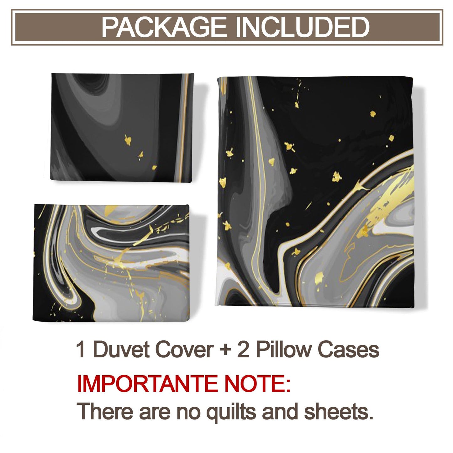 PAISUOQ Marble Duvet Cover Queen Size - Abstract Marble Home Decor & Gifts, 3 Piece Back to School Dorm Bedding, Easy Care Microfiber Comforter Cover & Pillowcases, Fluid Textures