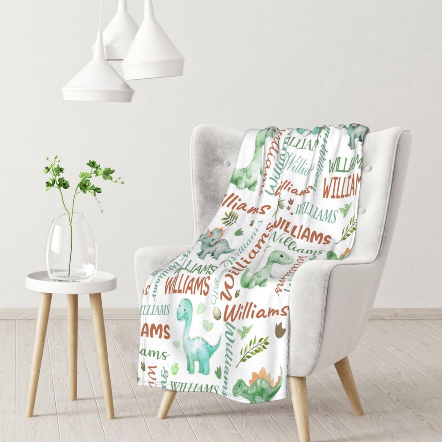 PUREFLY Personalized Baby Blanket - Custom Name Blanket for Girls & Boys, Super Soft Plush Fleece