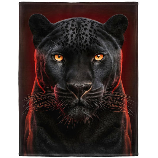 Rstick Black Panther Blanket Animal Art Fleece Blanket Soft Fuzzy Plush Throw Blankets for Couch Bed 60"x80"