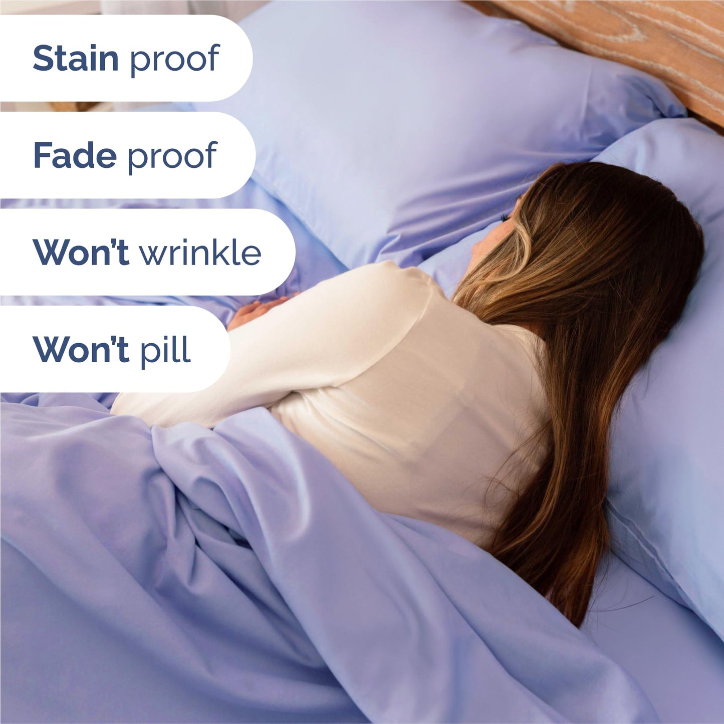 Split King Size 5 Piece Sheet Set - Comfy Breathable & Cooling Sheets - Hotel Luxury Bed Sheets for Women & Men - Deep Pockets, Easy-Fit, Soft & Wrinkle Free Sheets - Lavender Oeko-Tex Bed Sheet Set