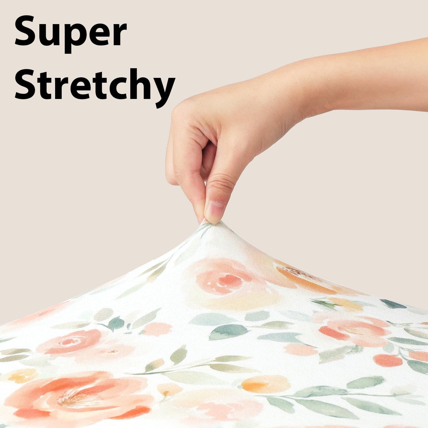 FIEMOL Baby Crib Sheets Girl, 3 Pack Toddler Bed Sheets for 52”x28” Standard Toddler Mattresses, Soft Microfiber Fitted Crib Sheets Neutral Orange Watercolor Flower