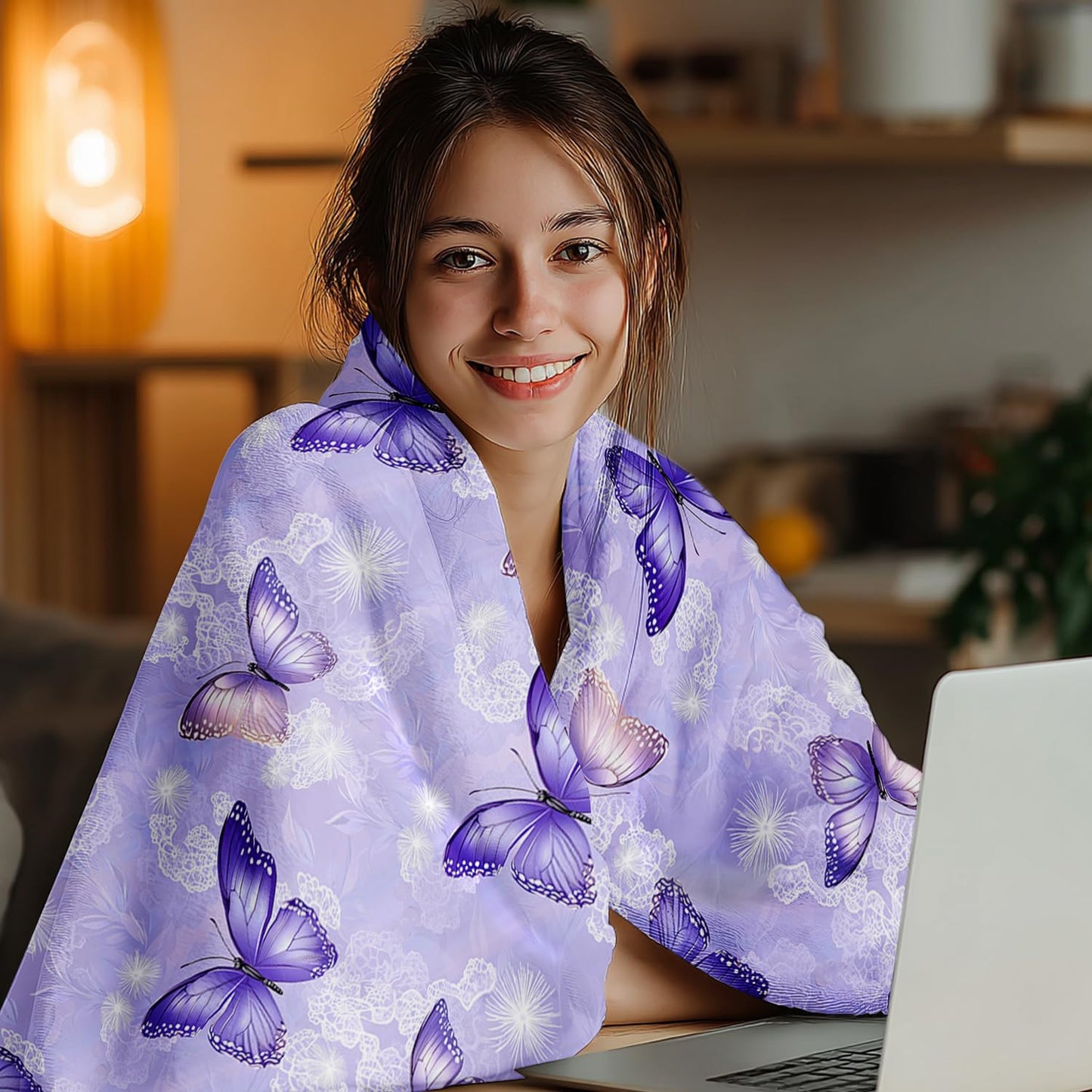 Butterfly Blanket Butterfly Throw Blanket Super Soft Plush Flannel Fleece Bedding Gifts for Boys Girls Men Women Lovers Adults Stuff for Couch Sofa Bed Room Decor 50"X60"
