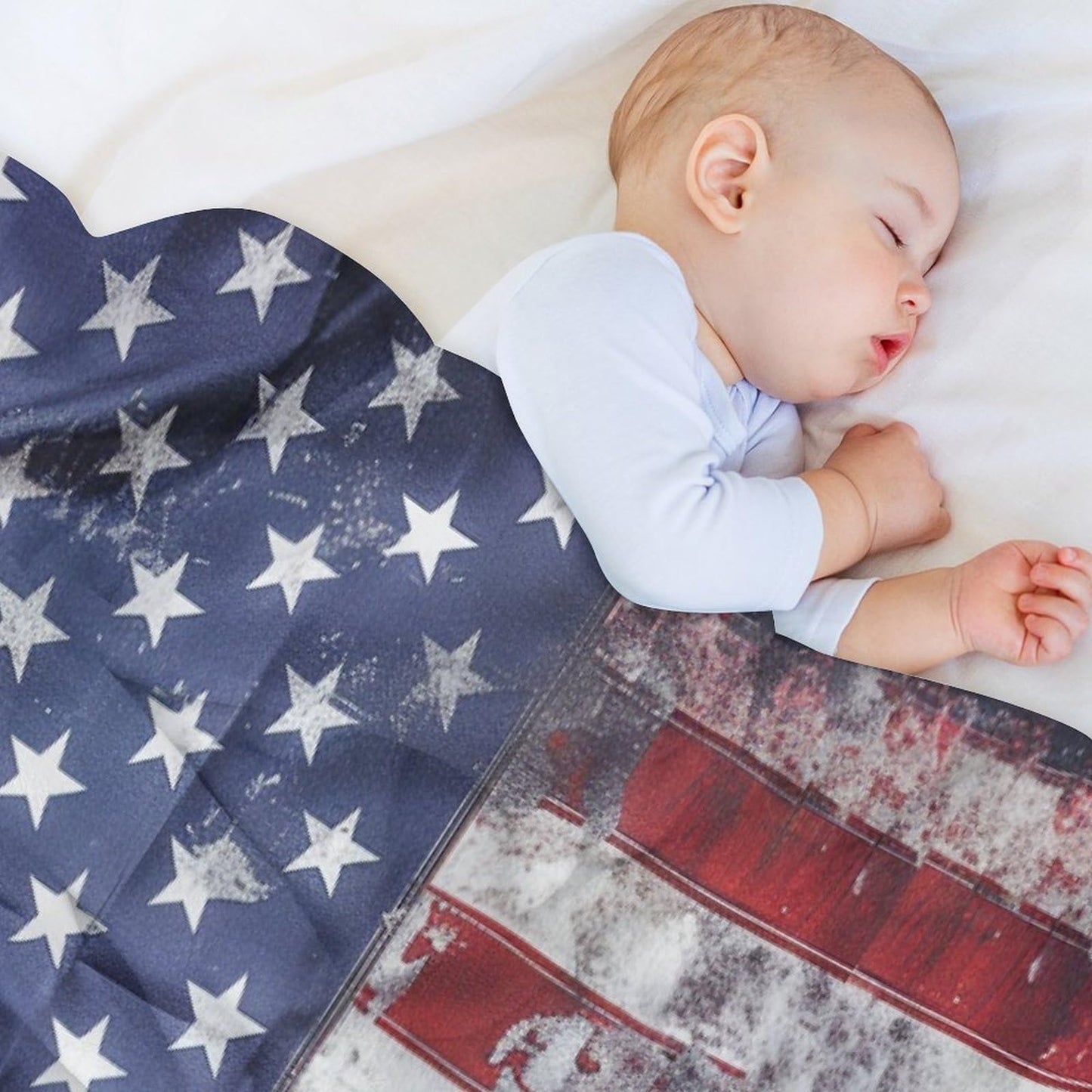 TOWINSFB Military American Flag Throw Blanket, Warm Cozy Soft Blanket Gun Theme Rustic Blanket for Bed Couch Sofa, 30"x40"