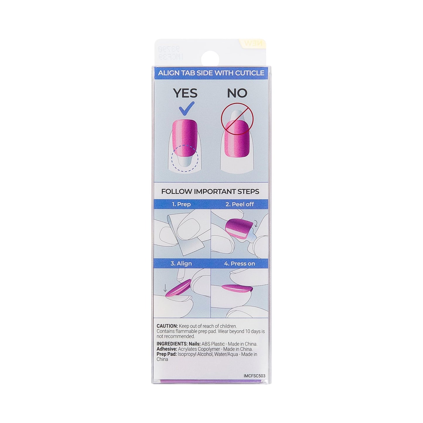 Kiss colorFX by Impress Press On Nails, Starry, 30 No Glue Peel and Stick Nails Kit with IMPROVED Adhesive, Light Pink Short Oval Pearlescent Effect, Includes Prep Pad, Manicure Stick & Mini File