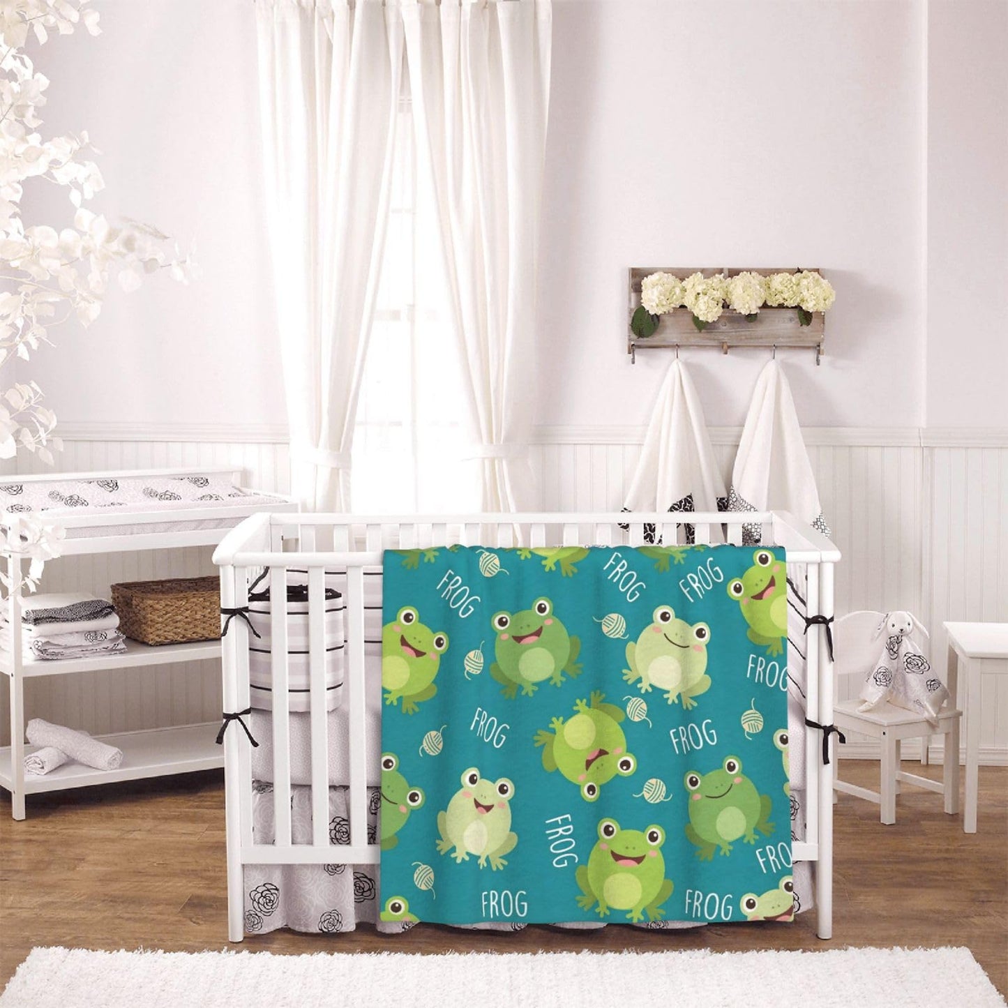 Gbuzozie Cute Frogs Fleece Blanket Lightweight Ultra-Soft Cartoon Animals Throw Blanket for Sofa Couch Bed Camping Travel - Super Soft Cozy Microfiber Blanket 50"X40"