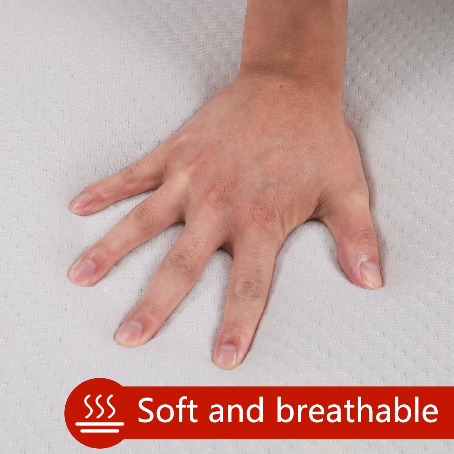 Lash Bed Foam Topper for Massage, 73x24x2 inch White Memory Foam, Removable Cover, Non-Slip Elastic Bands